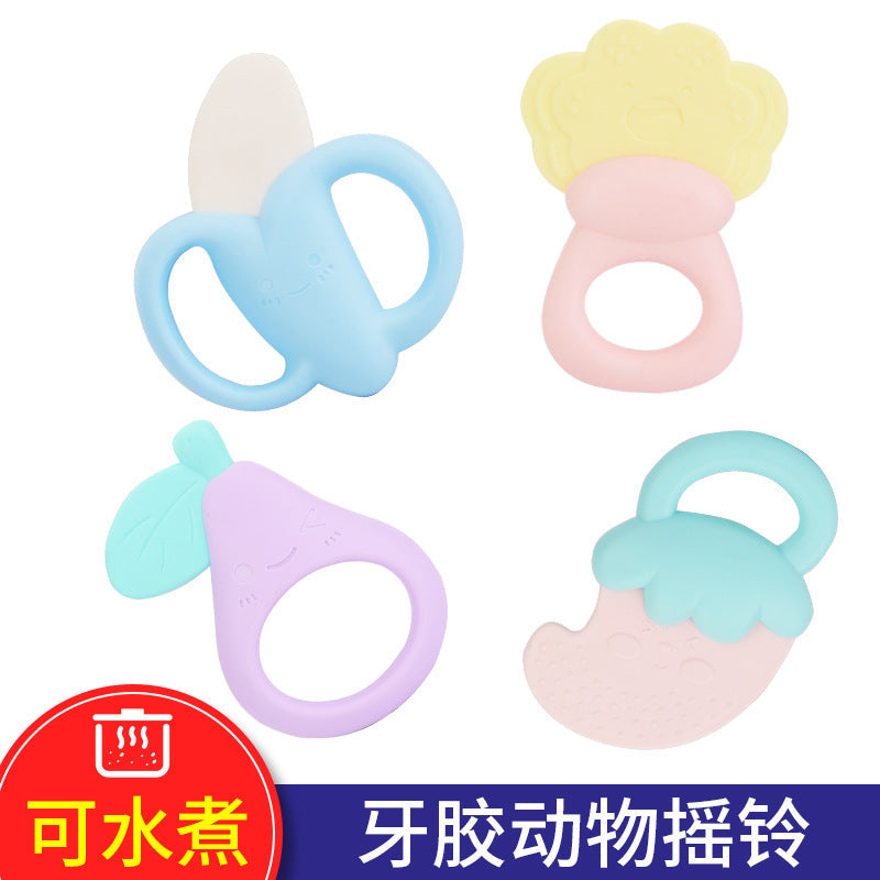 Cross-border South East Asia Baby Vegetable Modeling Toothpaste Grinding Teeth Maternal and Infant Toys Baby Fruit Teeth Biting Soft Glue Banana