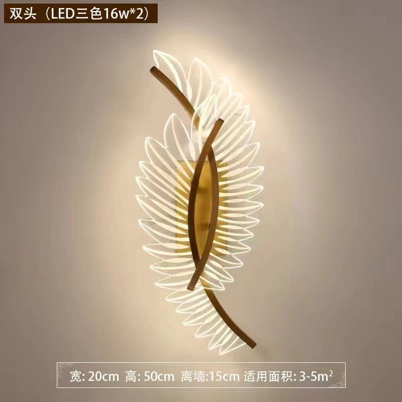 Wall lamp Nordic LED bedroom lamp Modern minimalist creative staircase aisle lamp Streamer living room atmosphere bedside lamp