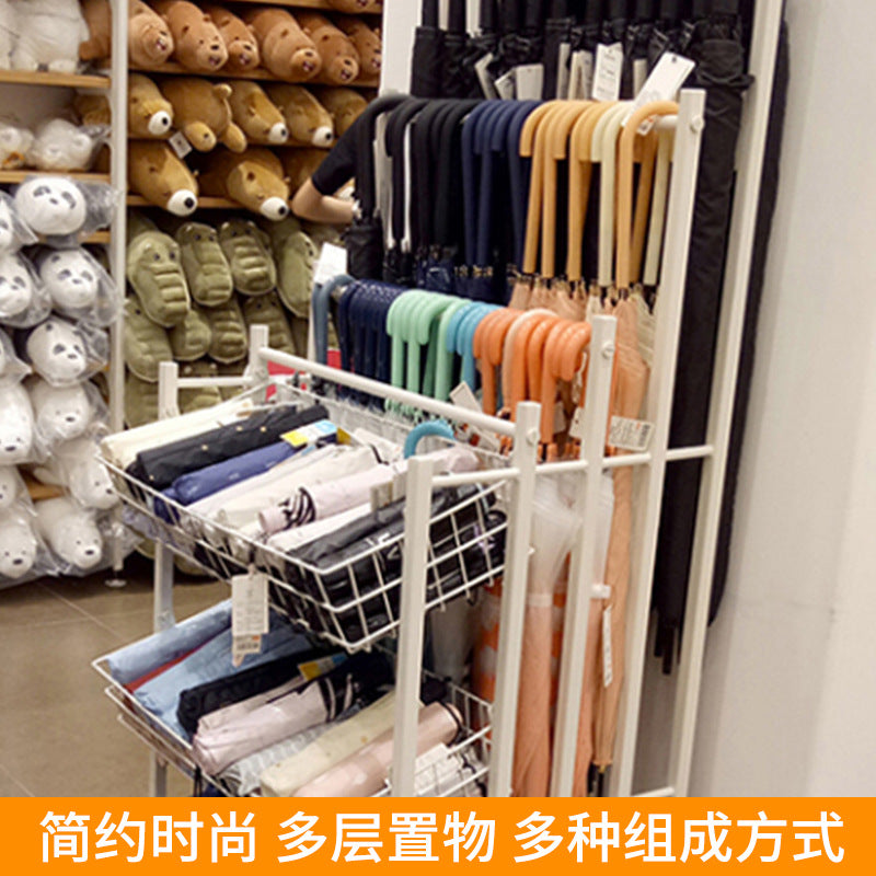 雨伞架精品店货架铁艺雨伞展示架便利店收纳货架日用百货展示架