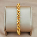 European and american hot-selling metal style hand-woven retro bold wide dragon bone interlocking chain bracelet wholesale