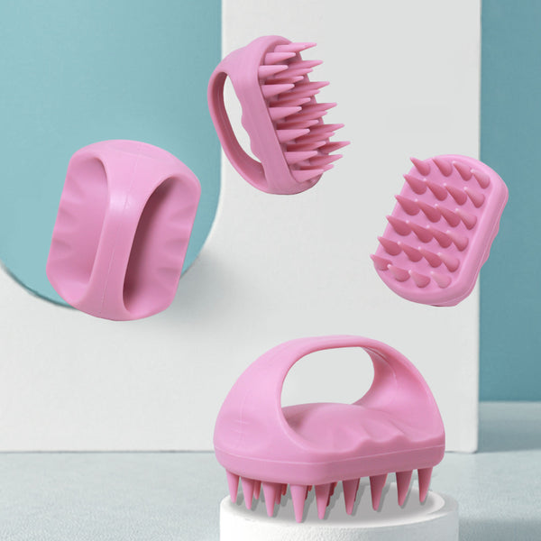 Spot wholesale Soft silicone shampoo brush Cleaning scalp Massage comb Artifact Household wet and dry shampoo comb
