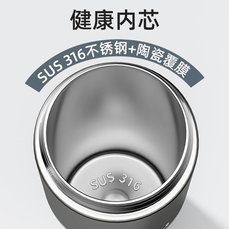 316 big mac thermos cup large capacity water cup cold ice cup stainless steel liner double drinking straw cup personalized