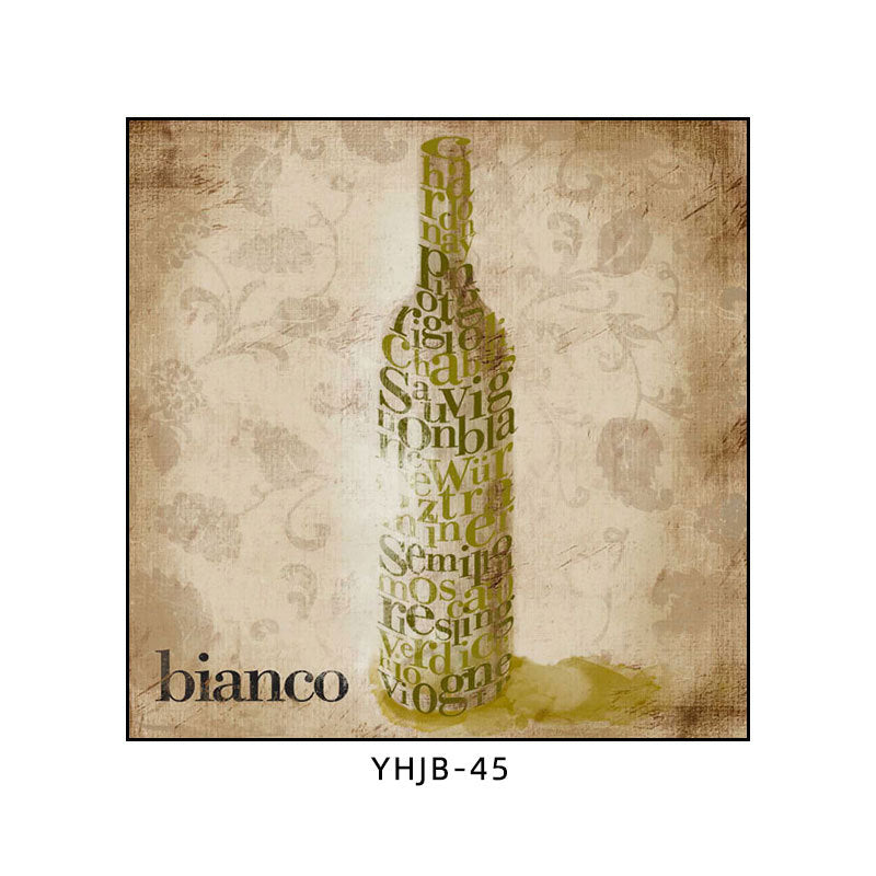 American bar decorative painting retro industrial style creative KTV box red wine glass hanging painting nostalgic wine mural