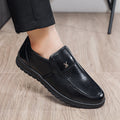 【genuine soft leather】men's autumn/winter leather shoes - stylish, versatile business casual shoes for men - soft sole, comfortable dad shoes for middle-aged and elderly men