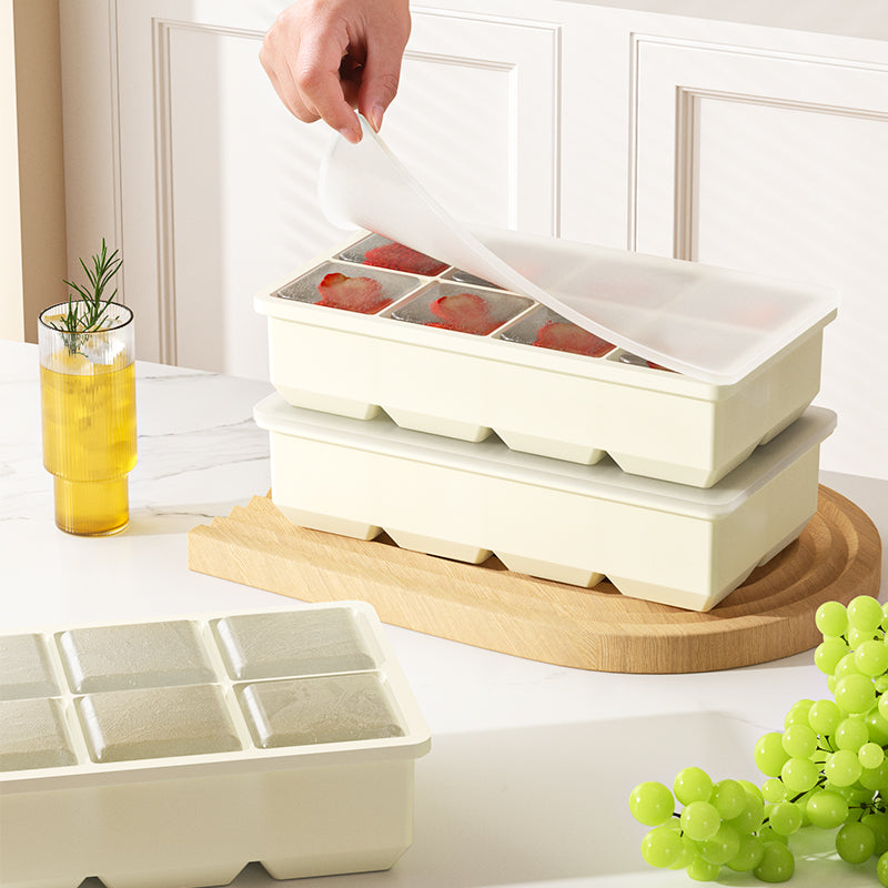 Large ice cube mold ice tray ice box silicone large square ice for home frozen ice cubes large food grade homemade handy gadget