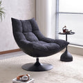 Accessible luxury style lazy sofa chair single rotate casual chair living room bedroom fabric designer chair reception negotiation chair