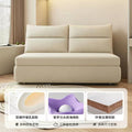 Sofa bed can be folded for dual use in small apartment living room multifunctional double sofa balcony cream style telescopic foldable bed
