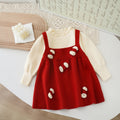Girls' knit sweater dress - new autumn/winter  collection - handmade floral knit dress - sweet and stylish little girl's dress