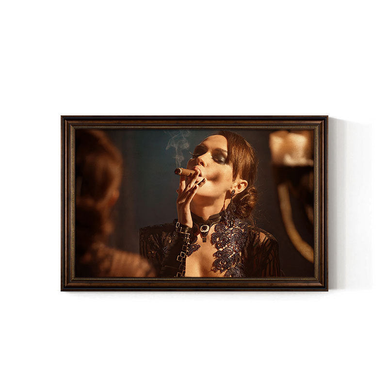 Cigar bar hanging painting American retro beautiful woman bar KTV box wall decoration painting industrial style tobacco and alcohol shop mural