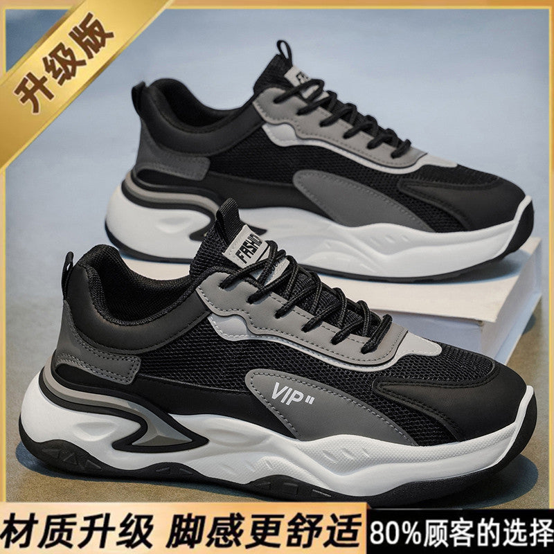 2025 new spring men's mesh breathable shoes - anti-slip soft sole running & casual sneakers - hot selling dad shoes