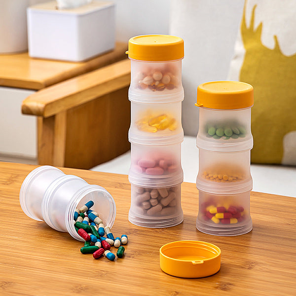 Mini grid storage box, small drug drug storage box, household classification in seven days, portable medicine box dispenser