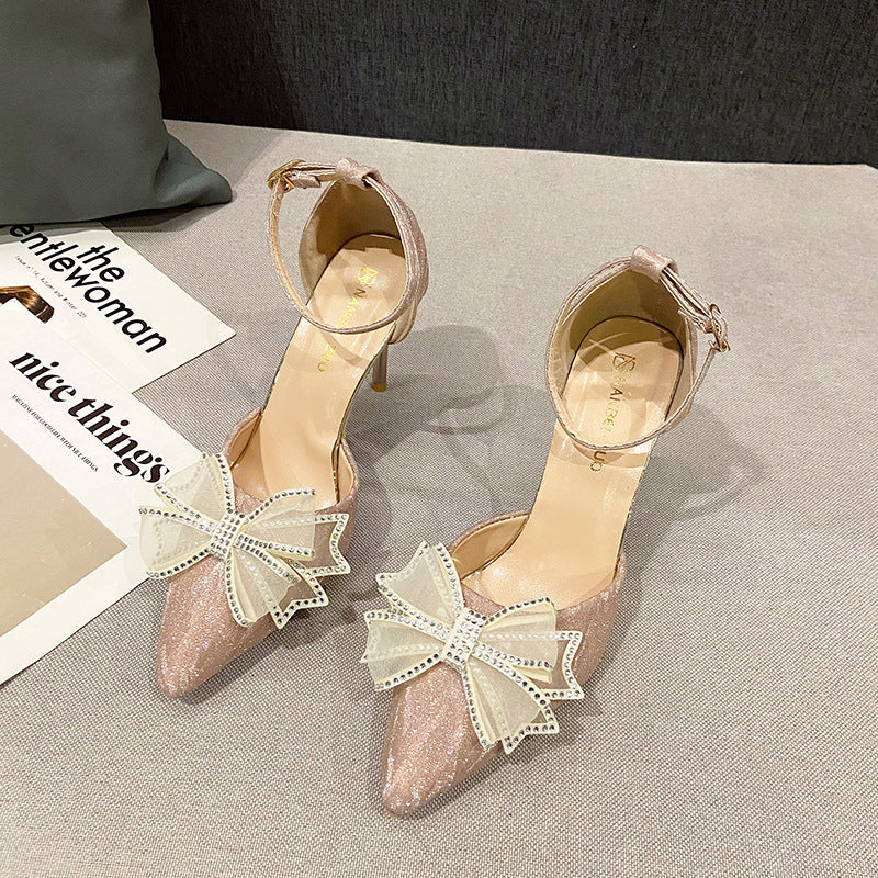 French chic bow heels - women's 2025 new arrival, plus size available, simple & stylish party shoes for export