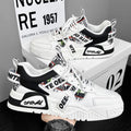 Men's white sneakers - spring/autumn breathable 2025 new trendy brand chunky sole athletic casual skate shoes - niche versatile streetwear footwear