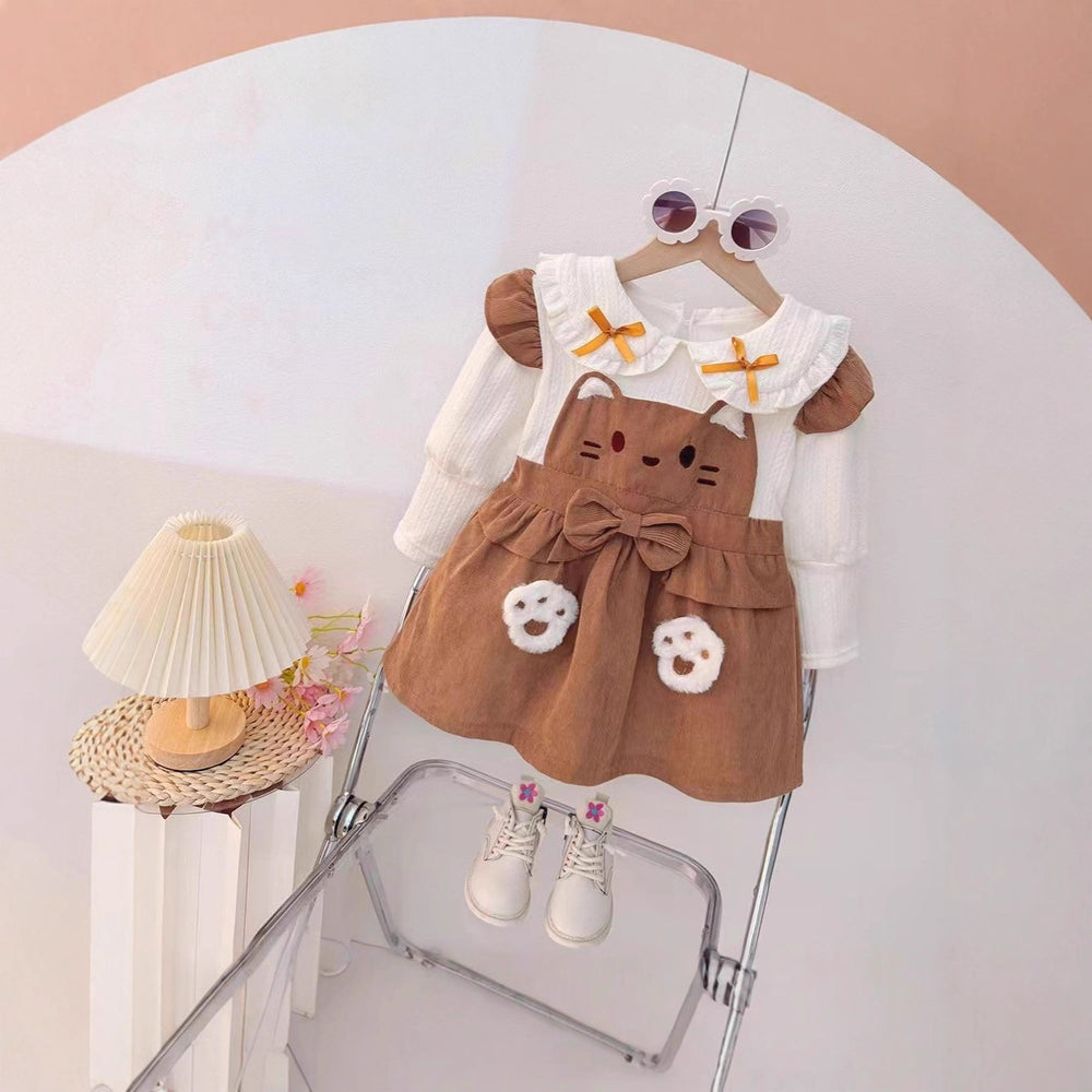 Girls' cartoon dress - new autumn  collection - spring/autumn princess style - baby overalls - stylish & trendy for kids