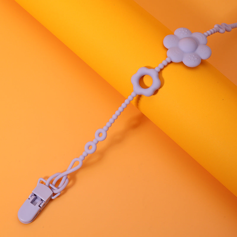 Directly from the manufacturer, infant pacifier silicone chain buckle pacifier chain clip, infant silicone anti-drop chain