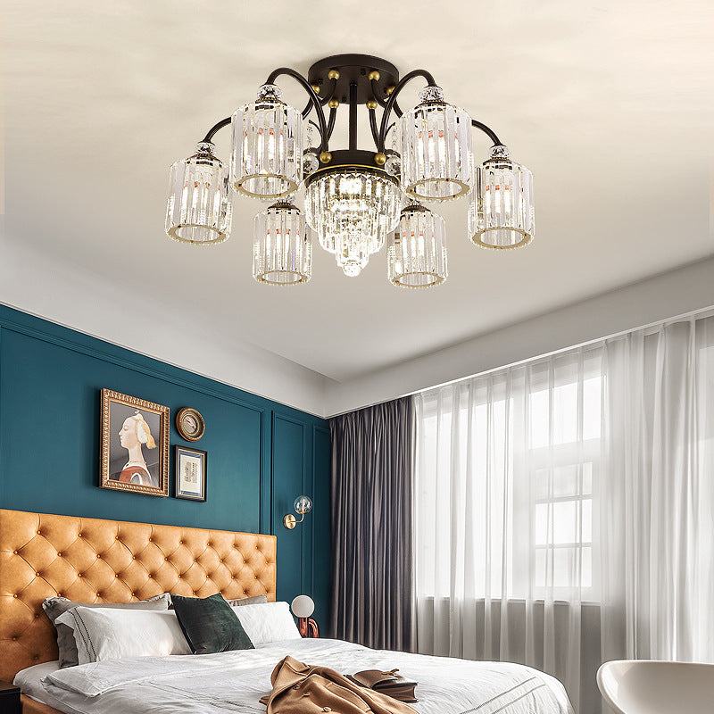 Villa hall main light dining room ceiling light 2025 new high-end crystal light modern light luxury living room chandelier