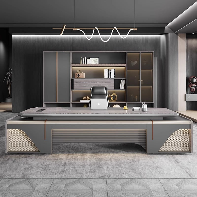 Boss desk office desk casual modern president manager desk supervisor table and chair combination light luxury executive desk office furniture