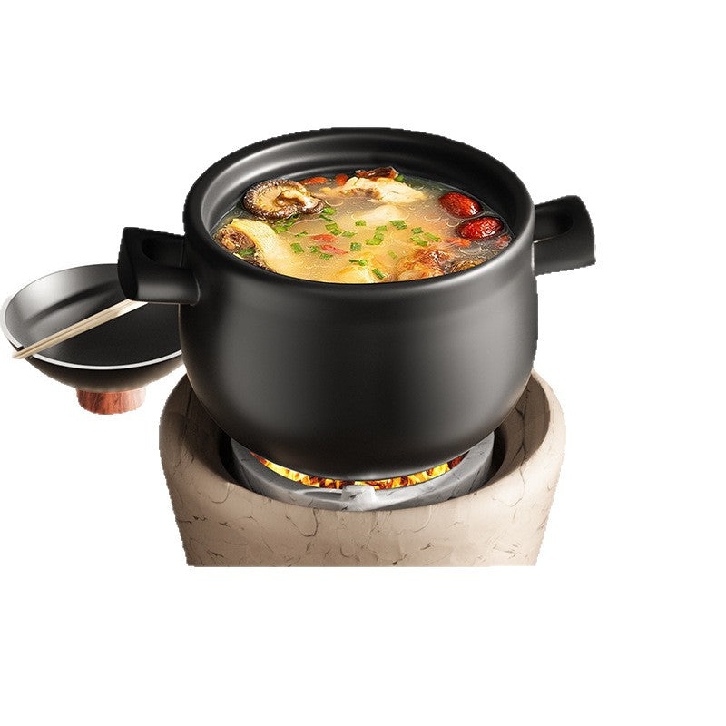 Ceramic casserole stew pot soup pot for home gas stove special high temperature resistant dry burning non-cracking casserole soup pot porridge pot