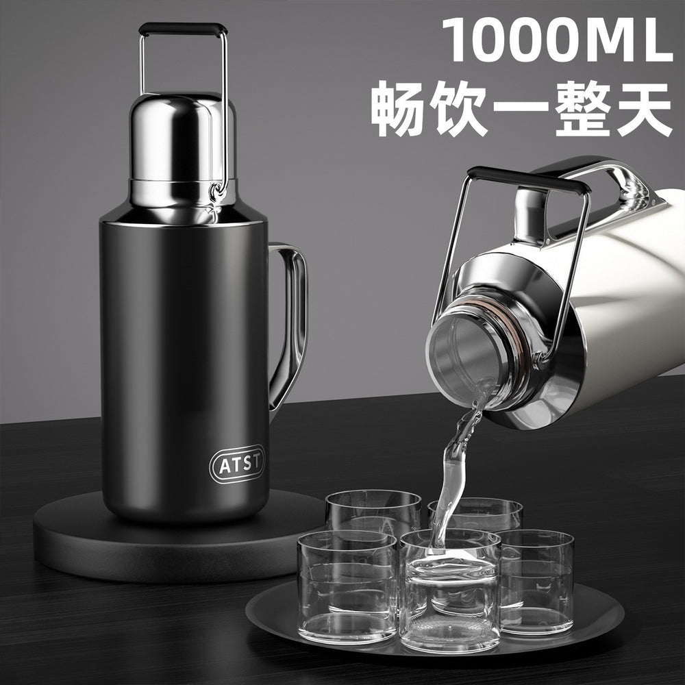 Portable stainless steel for home large capacity high appearance temperature display kettle office thermal insulation tea kettle thermal kettle