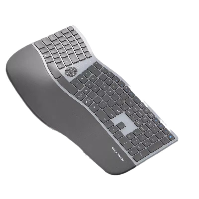 Viewsonic laptop desktop computer host wireless keyboard bluetooth charging dual mode ergonomic multimedia keyboard