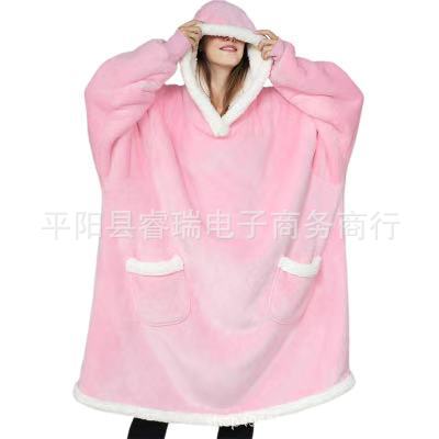 Pullover fleece pajamas heattech tv blanket outdoor cold-proof nightgown couple's outfit sweatshirt fleece heattech clothing