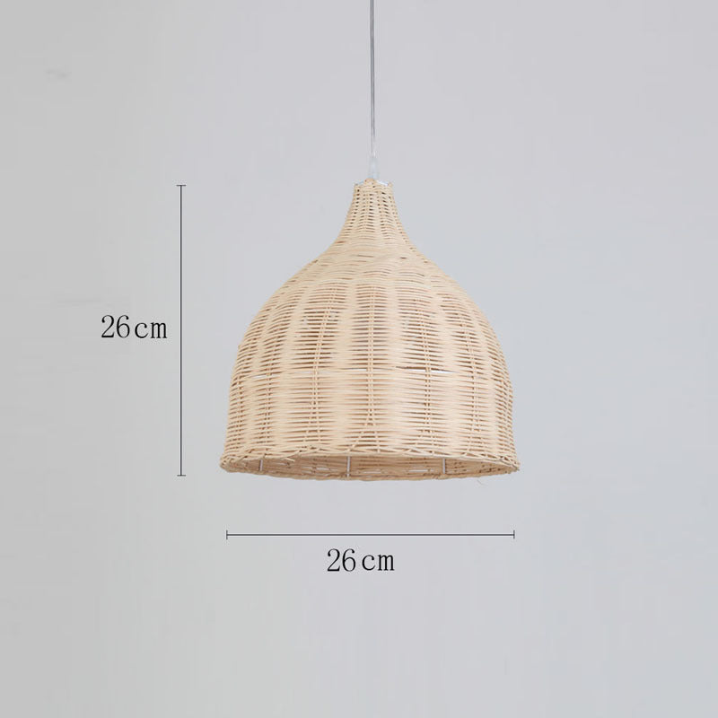 Vintage rattan straw hat chandelier rattan art round bird's nest Chinese pastoral hotel restaurant agritainment bed and breakfast straw hat lamp