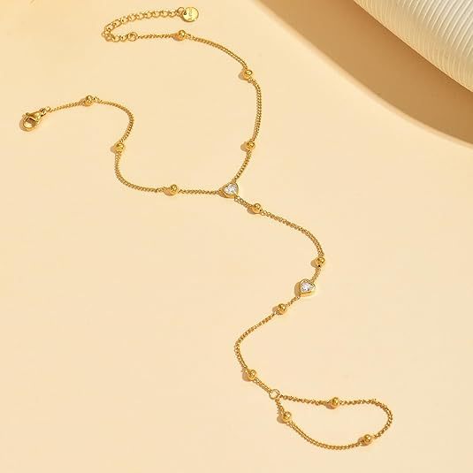 fashion creative gold zircon chain plated 14k gold anklet adjustable retrocasual girls jewelry