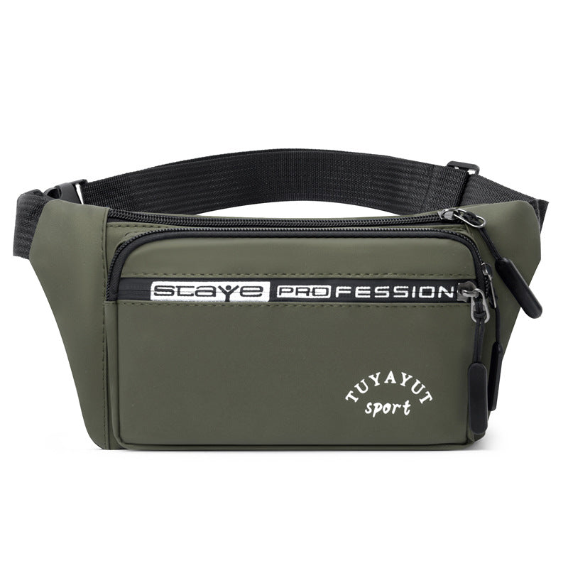 New outdoor sports breast bag multi-functional simple commuting fashion shoulder messenger bag going out portable mobile phone fanny pack