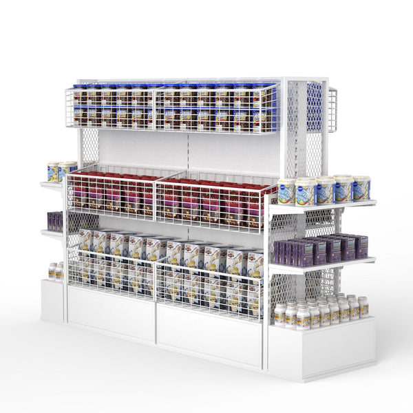 Whole store custom supermarket shelves multi-layer display cabinets snacks stationery daily necessities display shelves metal adjustable shelves