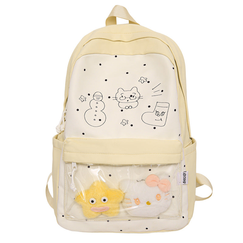 Girls ins style casual college student school bag k-stylefashion lightweight large capacity backpack cute girl backpack