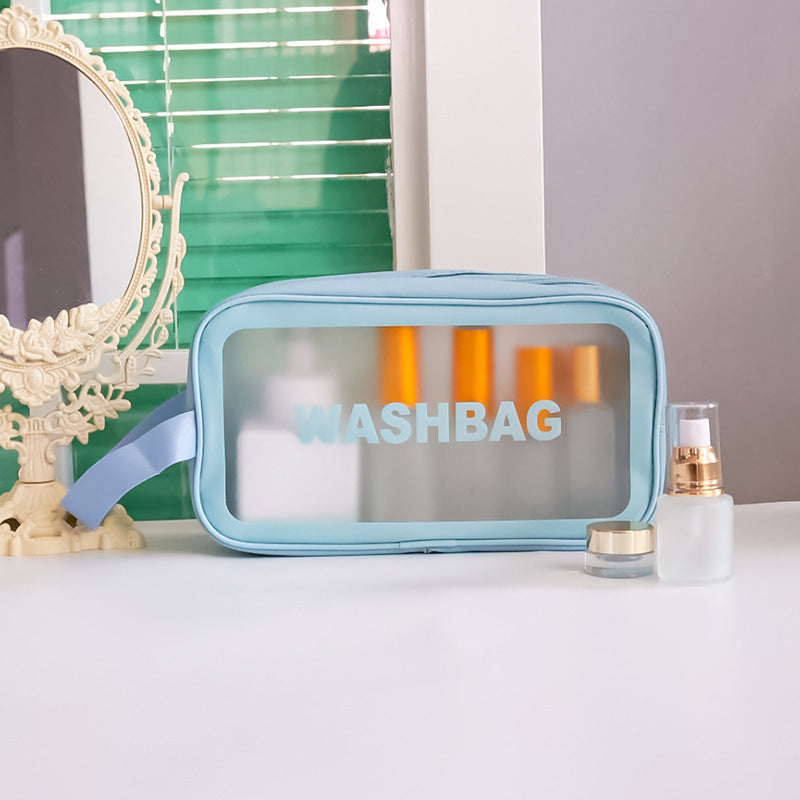 Wash storage bag Premium waterproof single-layer cosmetic bag Portable large-capacity transparent travel cosmetic storage bag