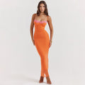 European and american style women's summer  new lace trim dress, bandeau cami dress, sexy midi dress for women