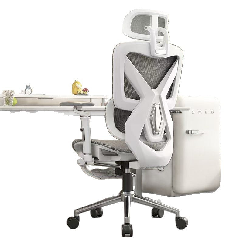 Computer chair, ergonomic chair, home reclining office chair, plaid sedentary breathable mesh seat, gaming chair