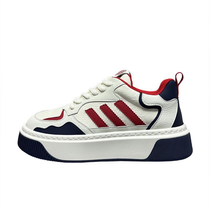 Men's 2026 spring new arrival: casual, versatile white sneakers - youth style, street style, chunky sole