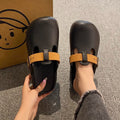 2026 new spring/summer collection: stylish, minimalist, and comfortable birkenstock-style women's slides - perfect for outdoor wear, closed-toe design, thick sole, and cloud-like cushioning
