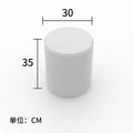Gray round stool