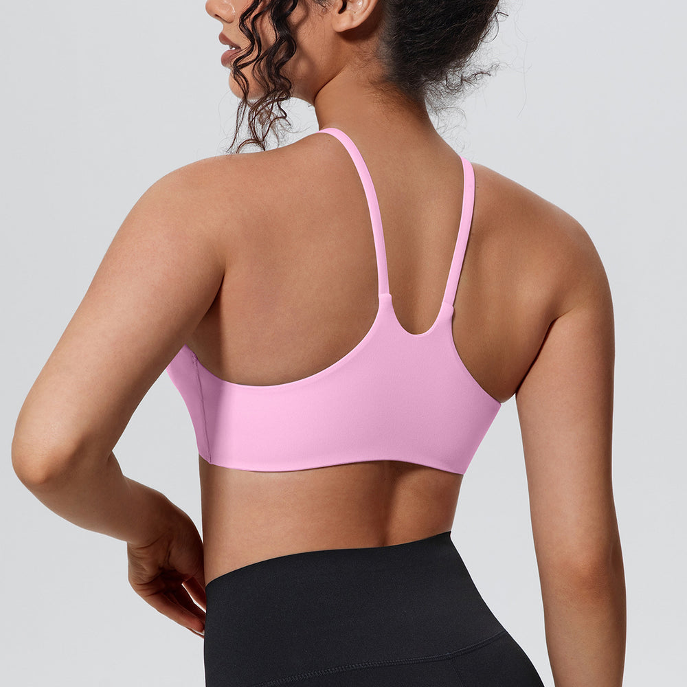 New arrival cross-border pure color double-sided nylon tight push-up back sports intimates running fitness yoga clothes suspenders for women