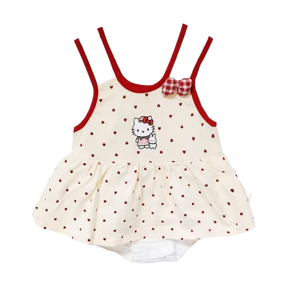 New arrival vest dress for baby girl summer girl k-style cartoon cute printing sleeveless suspender bag butt outing clothes