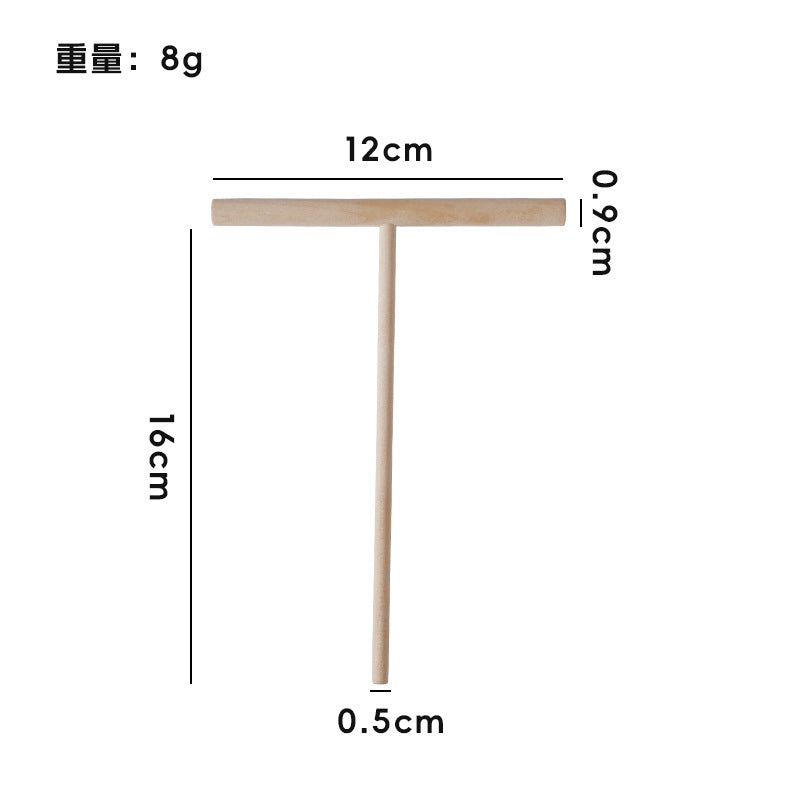 Pancake fruit rake round head bamboo dragonfly baking tool t-shaped omelette batter pancake scraper spatula cross-border