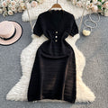 Chic and stunning green dress for women,  summer new arrival, french high-end elegant socialite chanel-inspired knitted dress