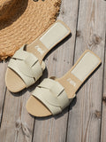 Za cross-border plus size  summer new women's slippers - export quality, criss-cross flat sandals, simple and versatile slippers