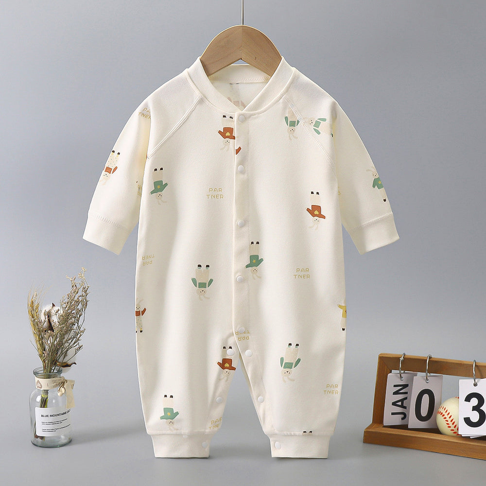 Baby romper, seamless bodysuit, long sleeve, 100% cotton, class a, crawling suit, spring/autumn/all seasons, newborn clothes