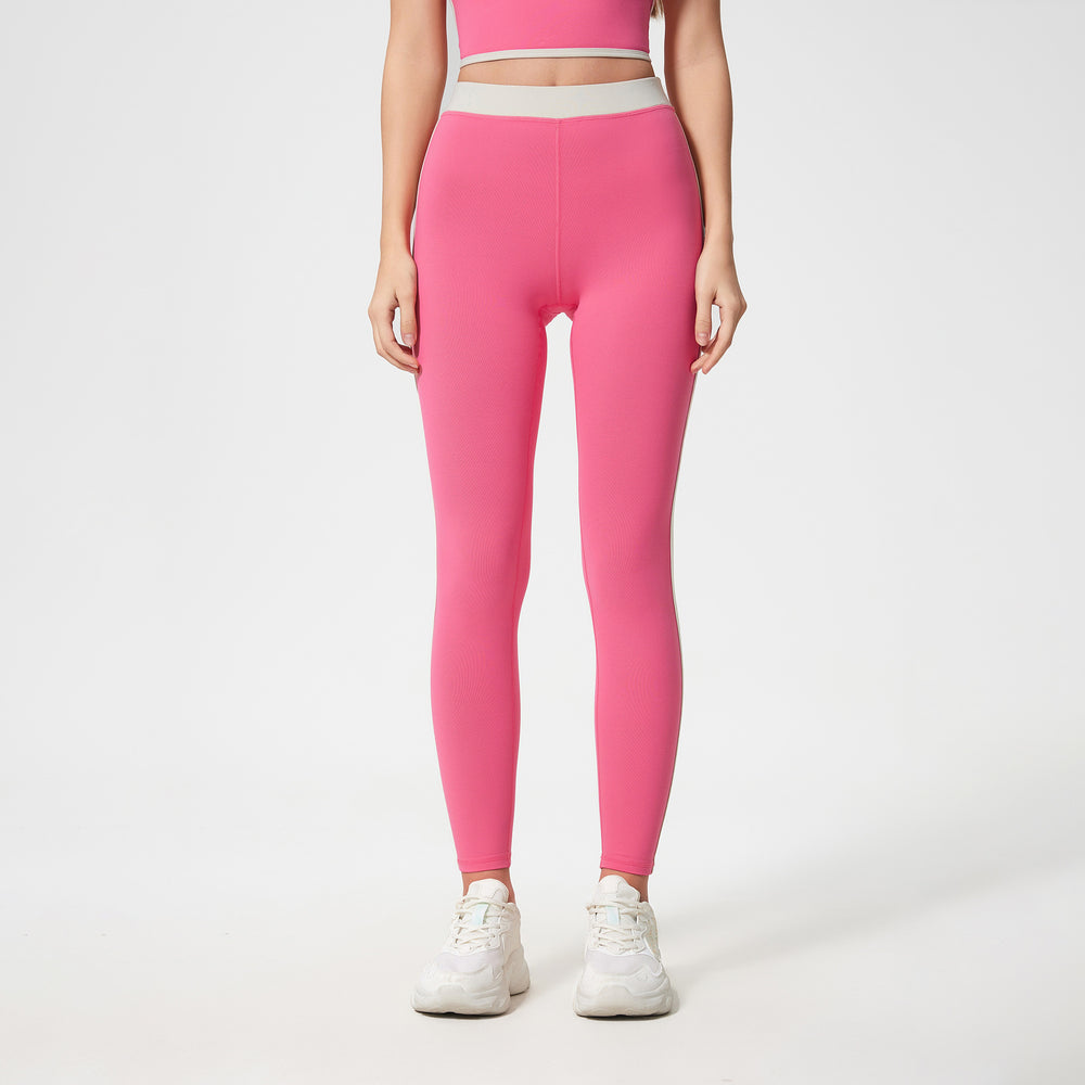 New fashion color block yoga pants - high elasticity, shaping, fitness leggings - barely there feel, peach lift, tight fit - women's d25045