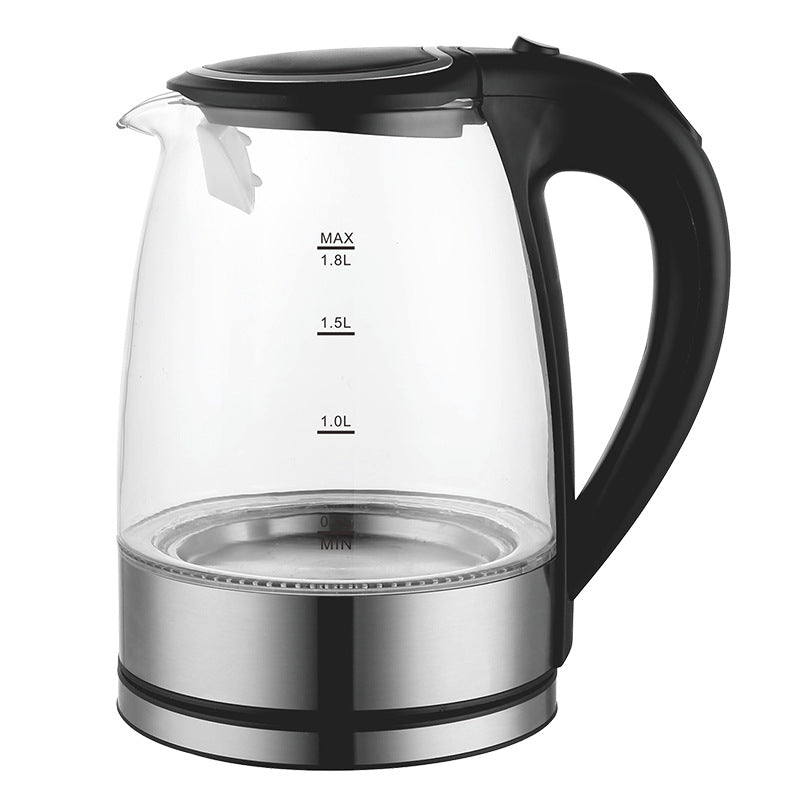 Source factory all-glass electric kettle stainless steel rapid heating 1.8l gift wholesale hot seller