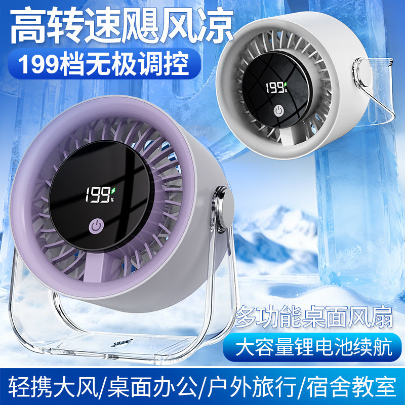 Desktop mini fan - portable, rechargeable, long battery life, office use, usb desktop fan (plug-in/rechargeable)