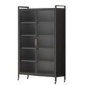 Kitchen for home steel storage cabinet balcony bedroom living room multi-layer dust-proof double door storage cabinet with wheels