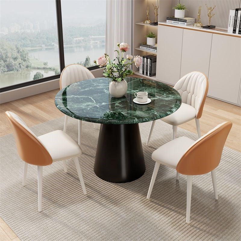 European-style high-end microcrystalline stone slab tabletop commercial negotiation table and chair combination for home restaurant table popular instagram style