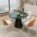 European-style high-end microcrystalline stone slab tabletop commercial negotiation table and chair combination for home restaurant table popular instagram style