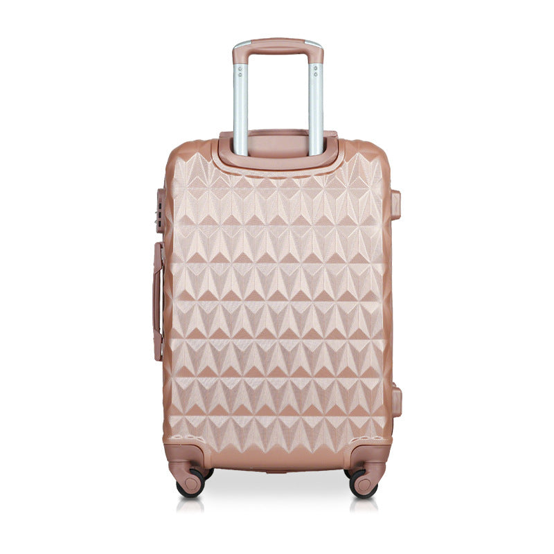 Processing custom ABS trolley case trendy diamond pattern casual travel case thickened large capacity universal wheel boarding case