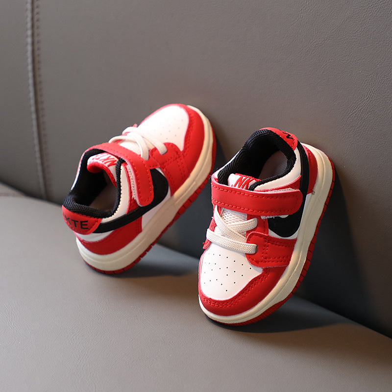 Kids' athletic shoes, trendy skate shoes,  spring/autumn new arrivals, korean style, boys' and girls' baby shoes, single shoes, first walker shoes